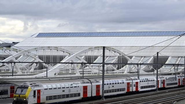 A train at a station in Belgium. | Eric Lalmand/BELGA MAG/AFP via Getty Images