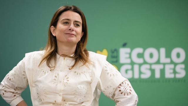 La secrétaire nationale des Ecologistes Marine Tondelier, le 21 janvier 2025 à Paris lors d'une conférence de presse.