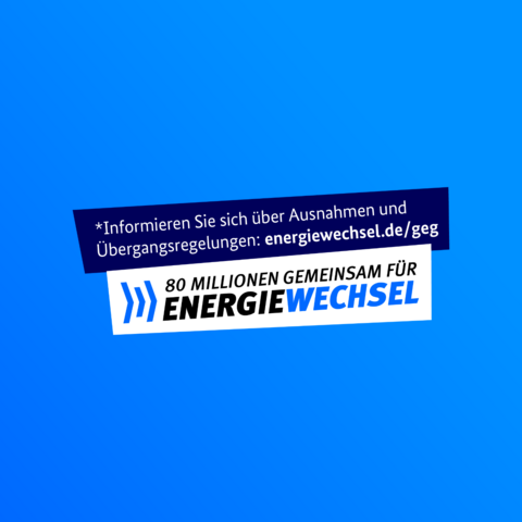 Informieren Sie sich über Ausnahmen und Übergangsregelngen: www.energiewechsel.de/geg