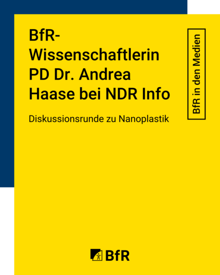 BfR-Wissenschaftlerin PD Dr. Andrea Haase bei NDR Info. Diskussionsrunde zu Nanoplastik.