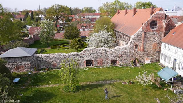 Der Klostergarten Kyritz aus der Luft.